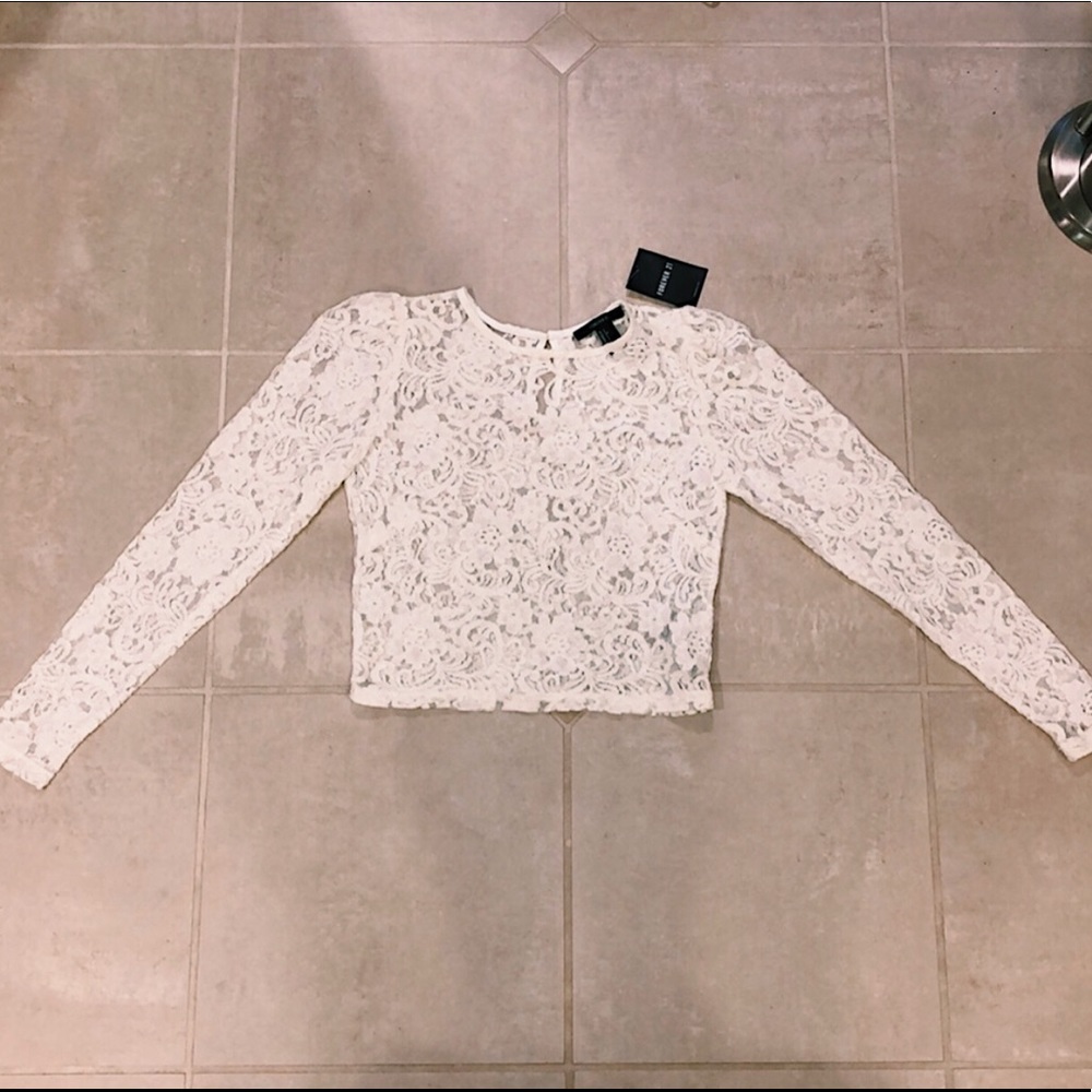FOREVER 21 long sleeve lace top